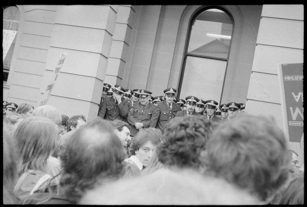 Item 0351- Tribune negatives including Homosexual demonstration, Liverpool Court, Sydney, New South Wales, July 1978