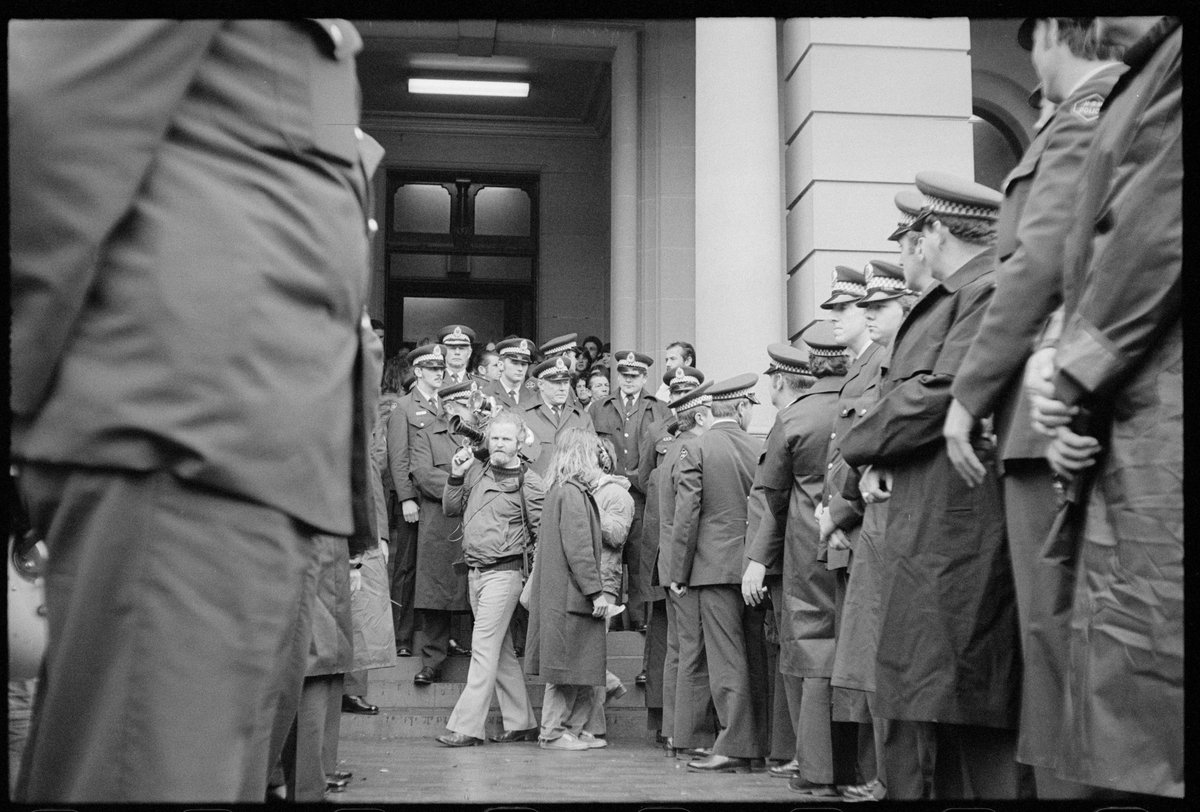 Tribune negatives including Gay Rights demonstration, Liverpool Court, Sydney, New South Wales, July 1978