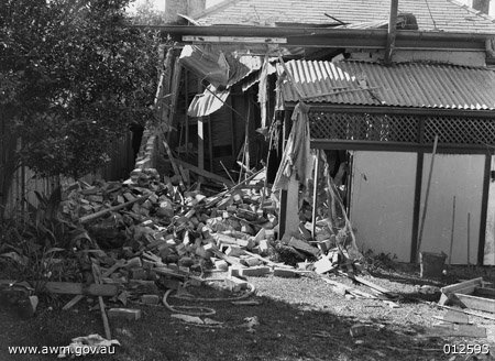 Sydney shell damage (AWM 012593), Sydney Harbour (1942)