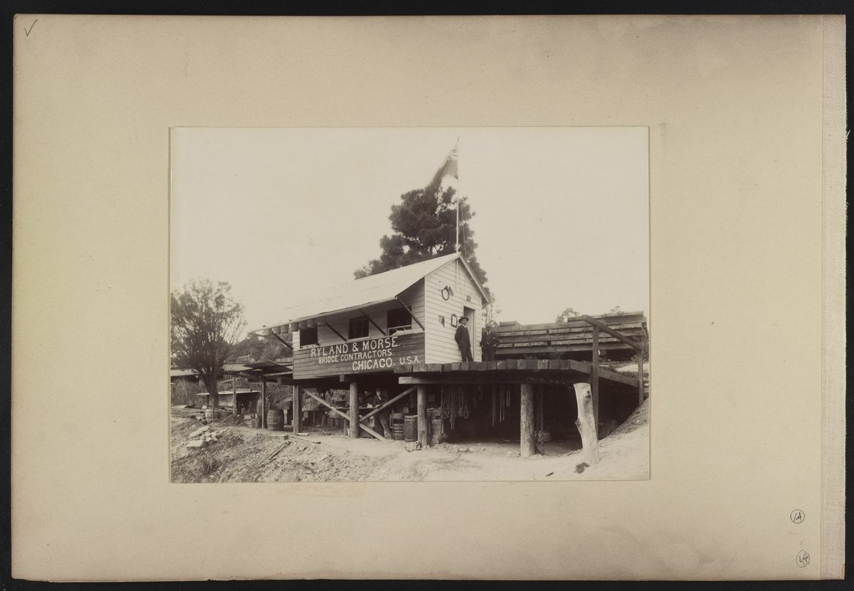 Office of Ryland & Morse for the Hawkesbury River Railway Bridge project, Bangar Island, New South Wales, Australia LCCN2016651640 (1887)