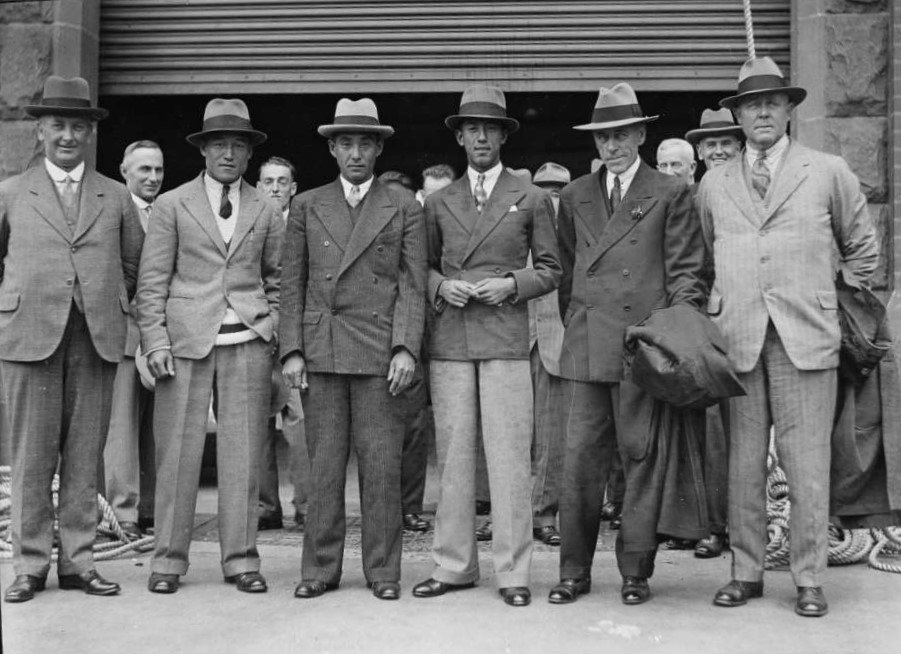 Three Japanese tennis players 1932 in Sydney