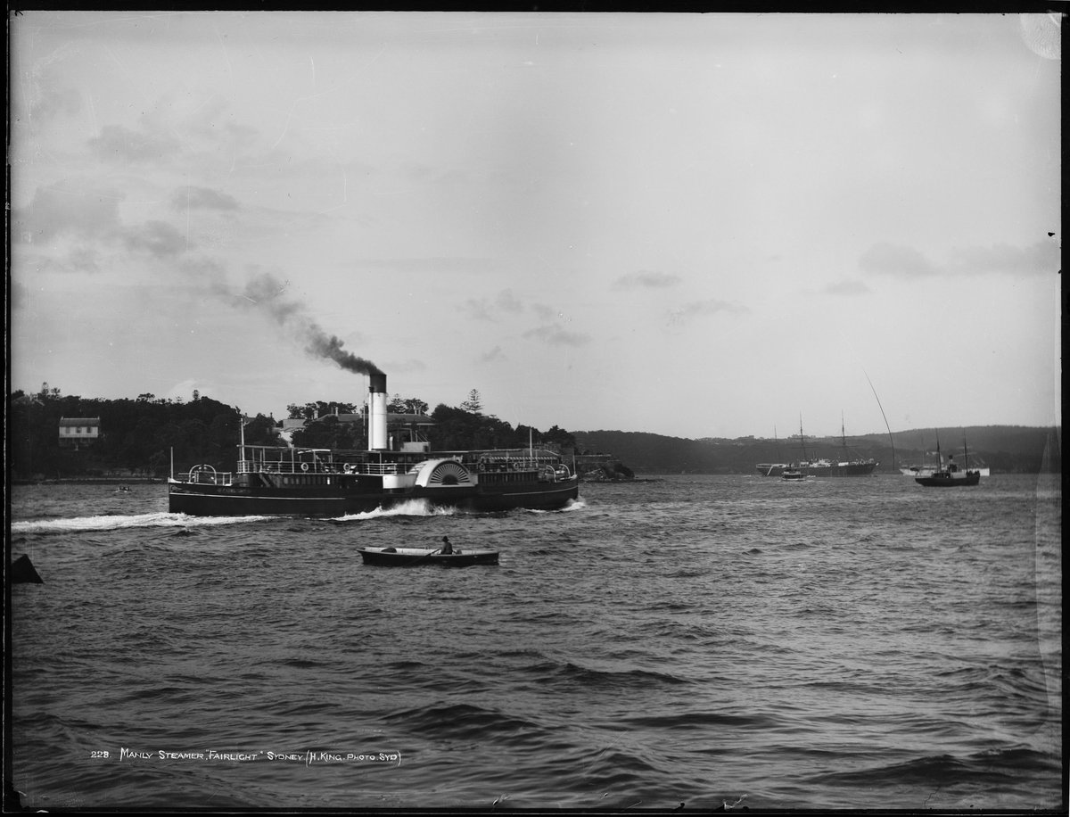 Manly paddle steamer ferry FAIRLIGHT circa 1885 (c. 1885)