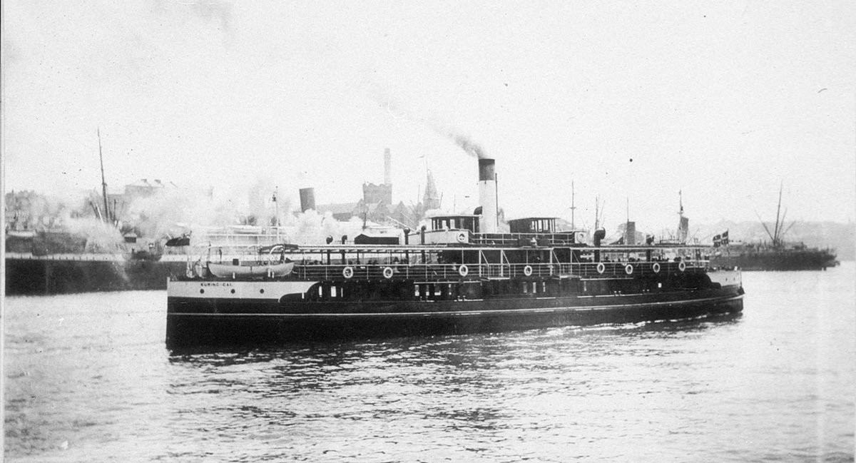 Sydney Ferry KU-RING-GAI, Circular Quay (c. 1912)