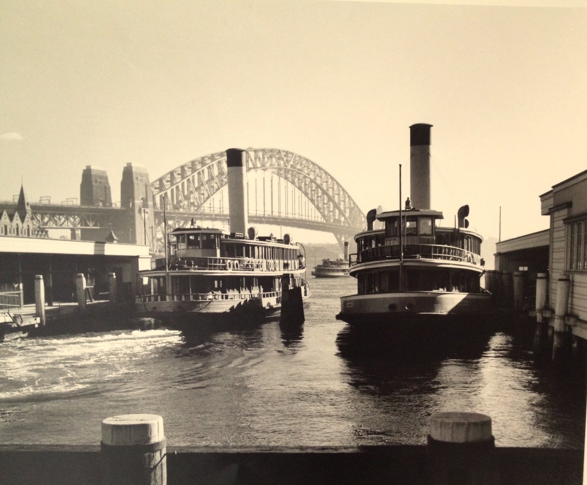 Sydney Ferries KUBU and KANANGRA at CIRCULAR QUAY 1951