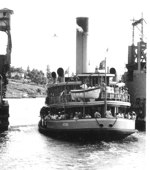 Sydney Ferry KANANGRA Gladesville Bridge early 1950s
