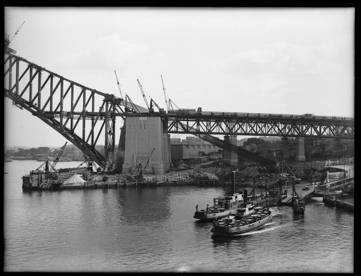 Sydney Harbour Bridge under construction, Milsons Point (c. 1930)