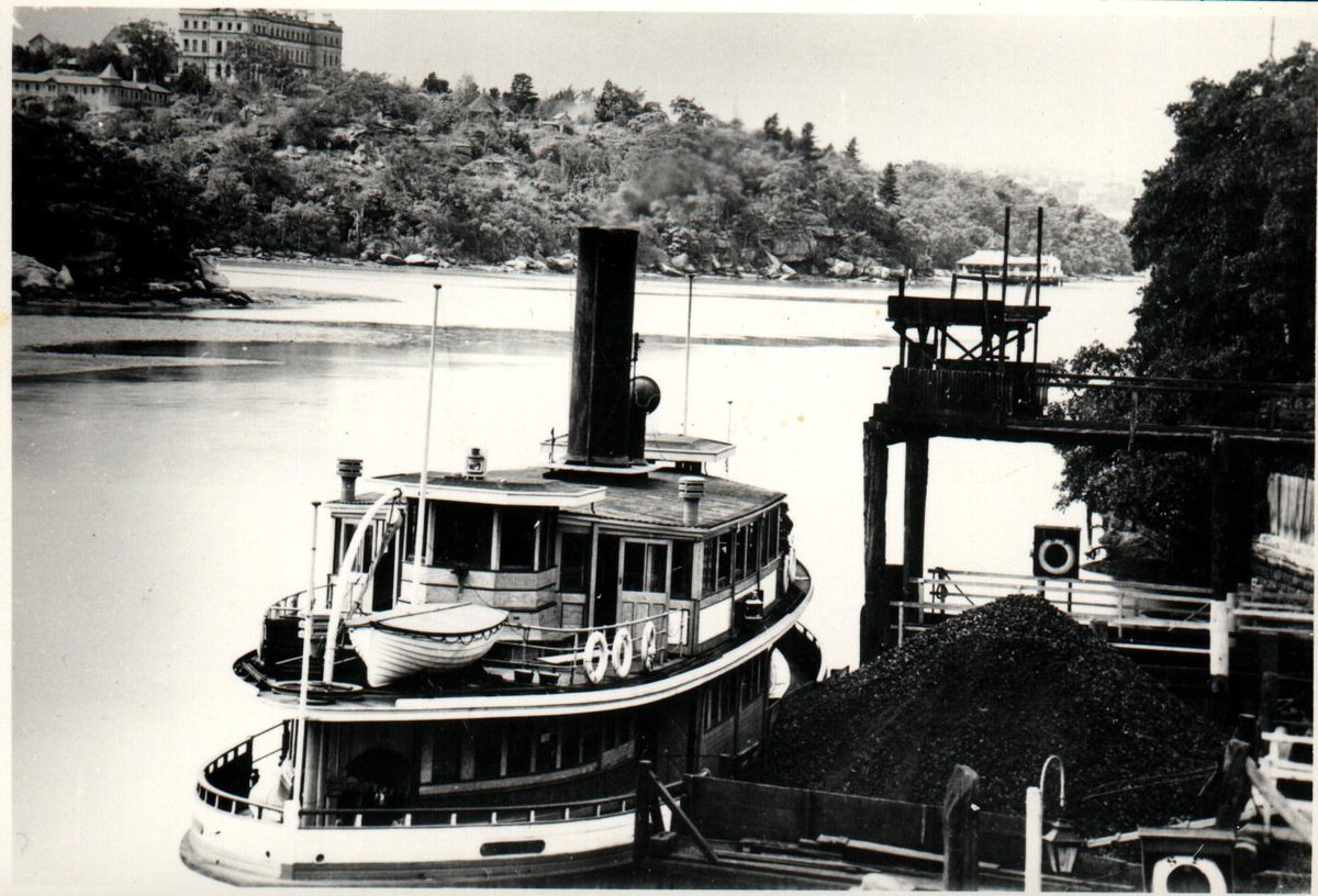 Sydney Ferry LADY FERGUSON at Fig Tree wharf c. 1915, Sydney Harbour