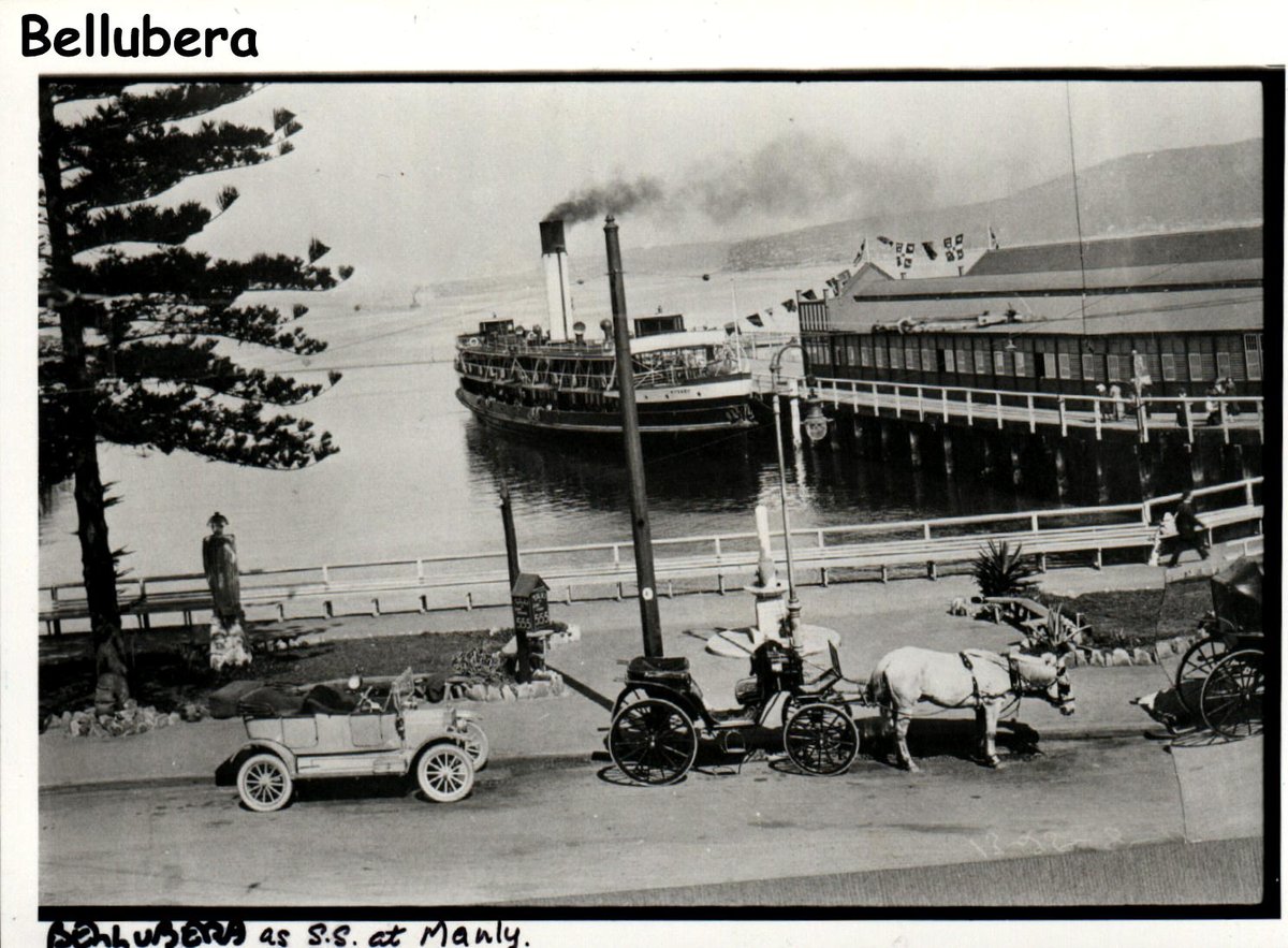 Sydney Ferry BELLUBERA at Manly Wharf (1910–20)