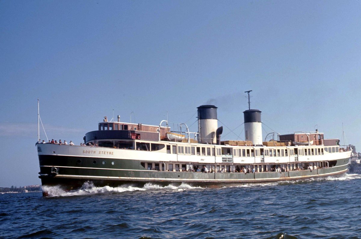 Sydney Ferry SOUTH STEYNE on Sydney Harbour off Point Piper & Rose Bay 1972
