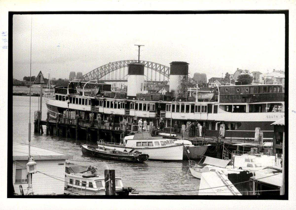 Sydney Ferry SOUTH STEYNE at Balmain after fire 26 August 1974