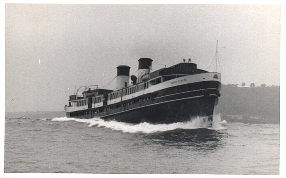 Sydney Ferry SOUTH STEYNE crossing the Sydney Heads through swell, Manly (1938–74)