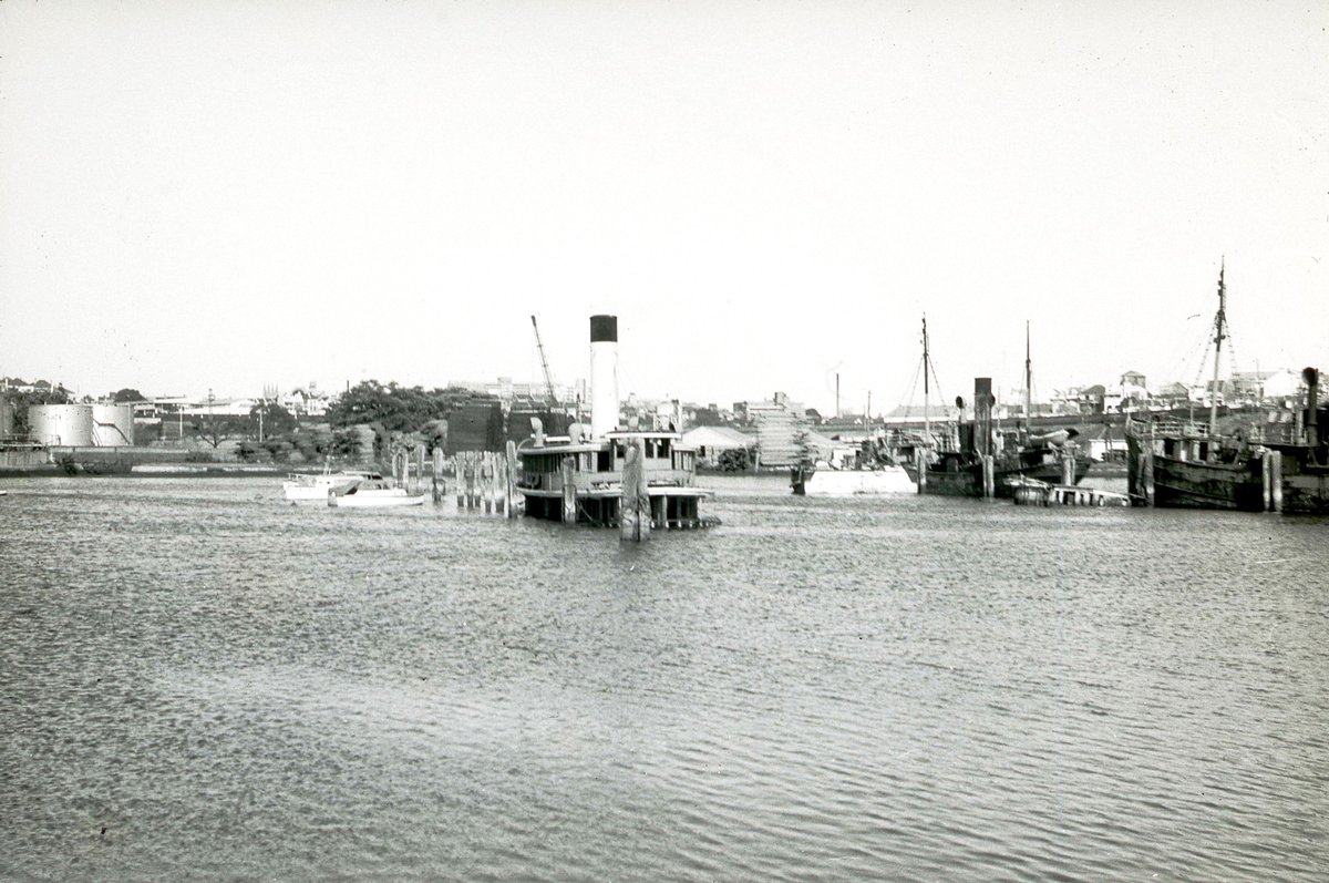 Former Sydney ferry KUBU sunk in Blackwatlle Bay White Bay 1964, Glebe