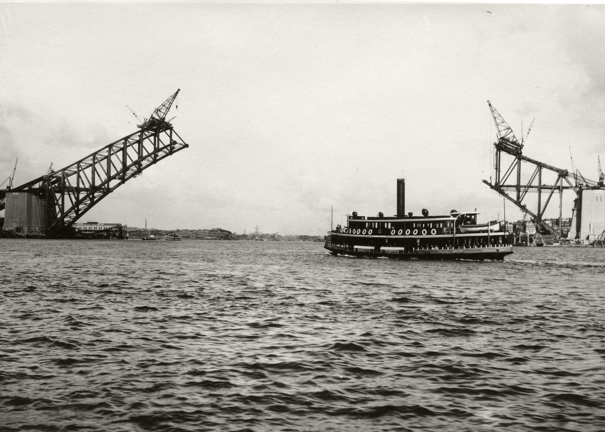 Sydney Ferry KANIMBLA and Sydney Harbour Bridge 1 February 1930