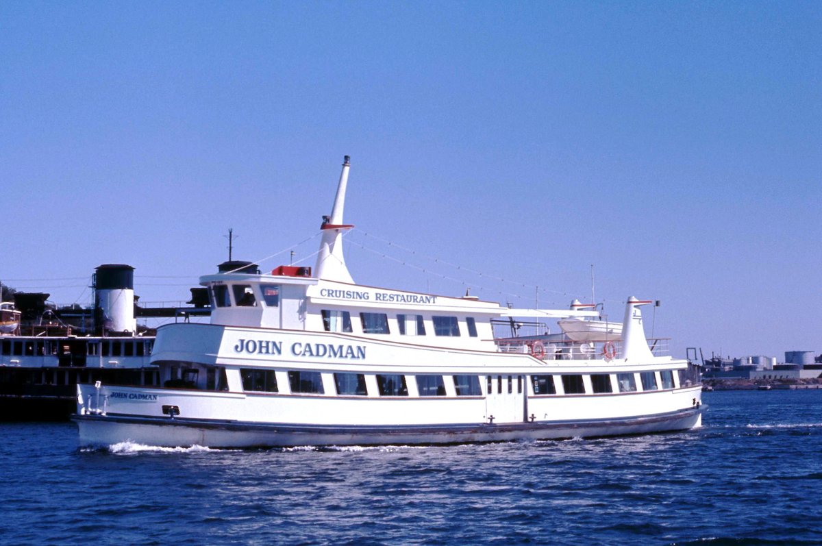 Sydney Ferry LADY SCOTT rebuilt as John Cadman near Balls Head Bay Sydney Harbour 1975