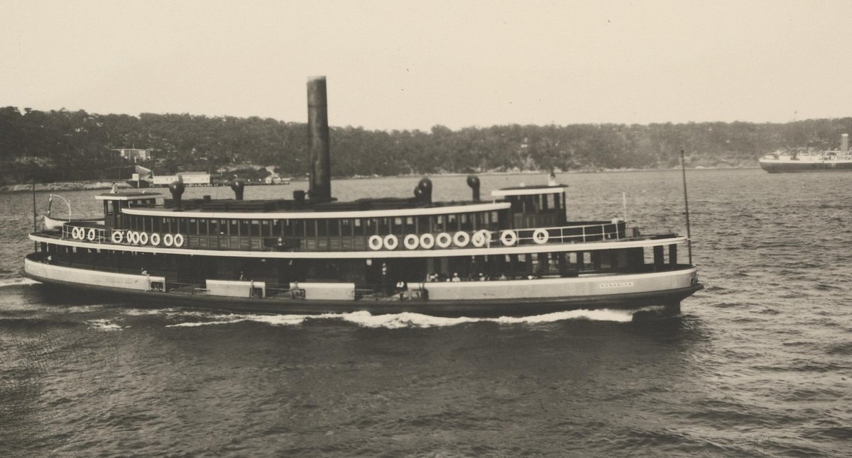Sydney Ferry KANANGRA rounding Cremorne Point ca 1930 (c. 1930)