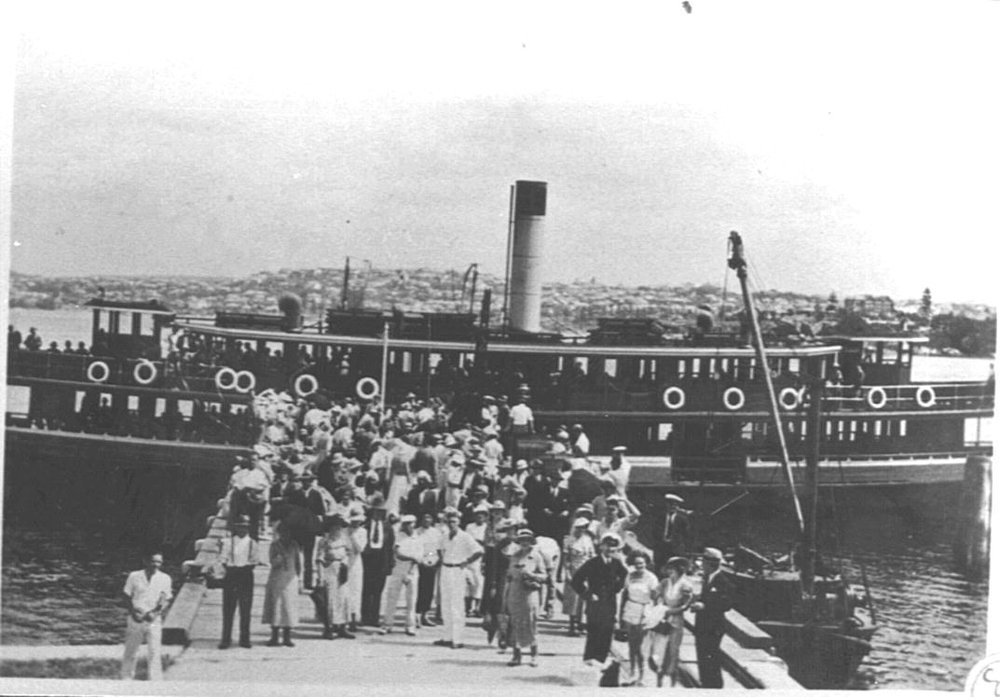 Sydney Ferry KOOKOOBURRA at Manly Quarantine Station 1930