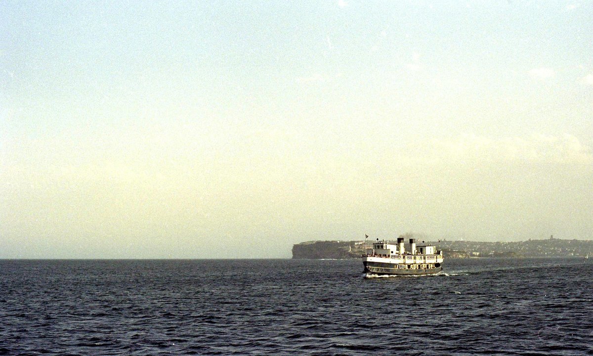 Sydney Ferry NORTH HEAD crossing the Sydney Heads on way to Manly 9 January 1973