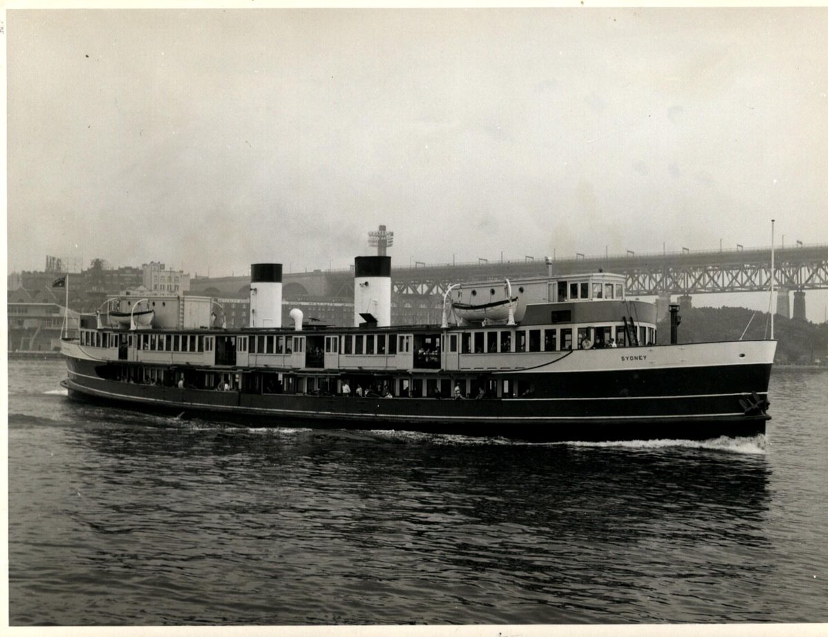 Sydney Ferry NORTH HEAD leaving Sydney Cove en route to Manly 1960s, Circular Quay
