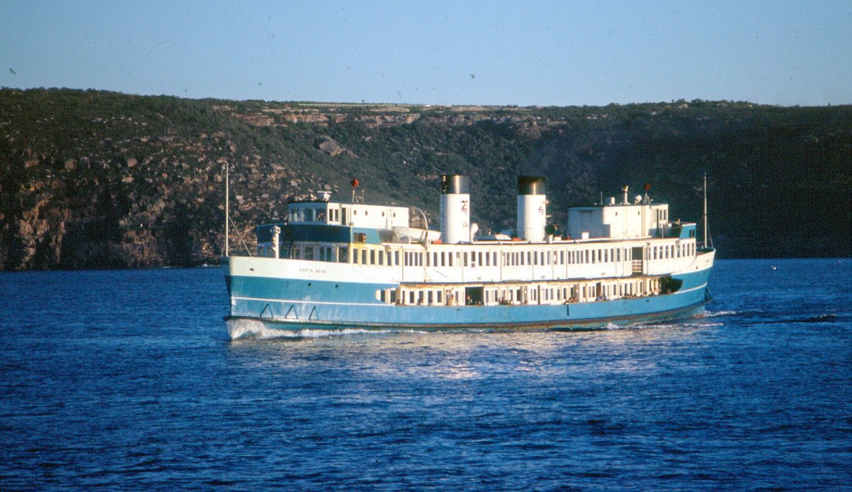 Sydney Ferry NORTH HEAD passes Dobroyd Head on way from Manly to Circular Quay April 1980