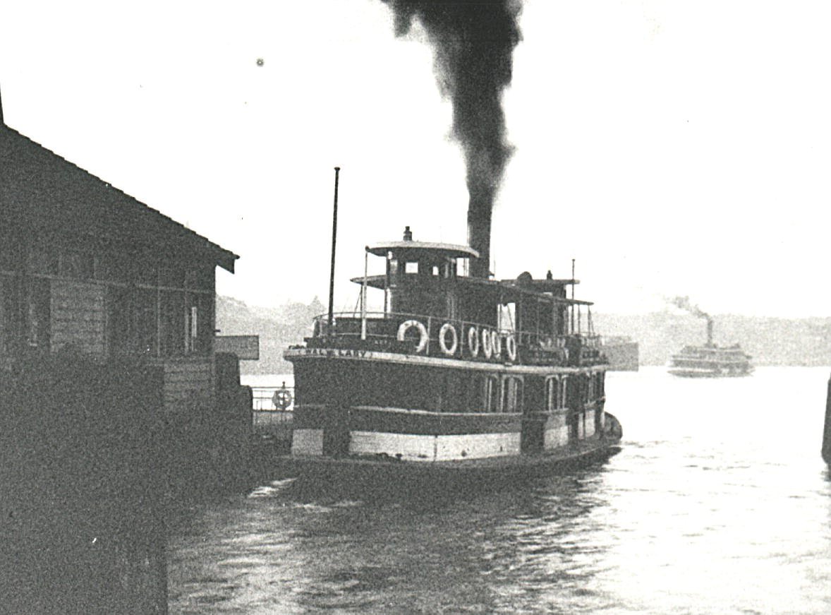 Sydney Ferry WALLABY leaves Circular Quay 1920s