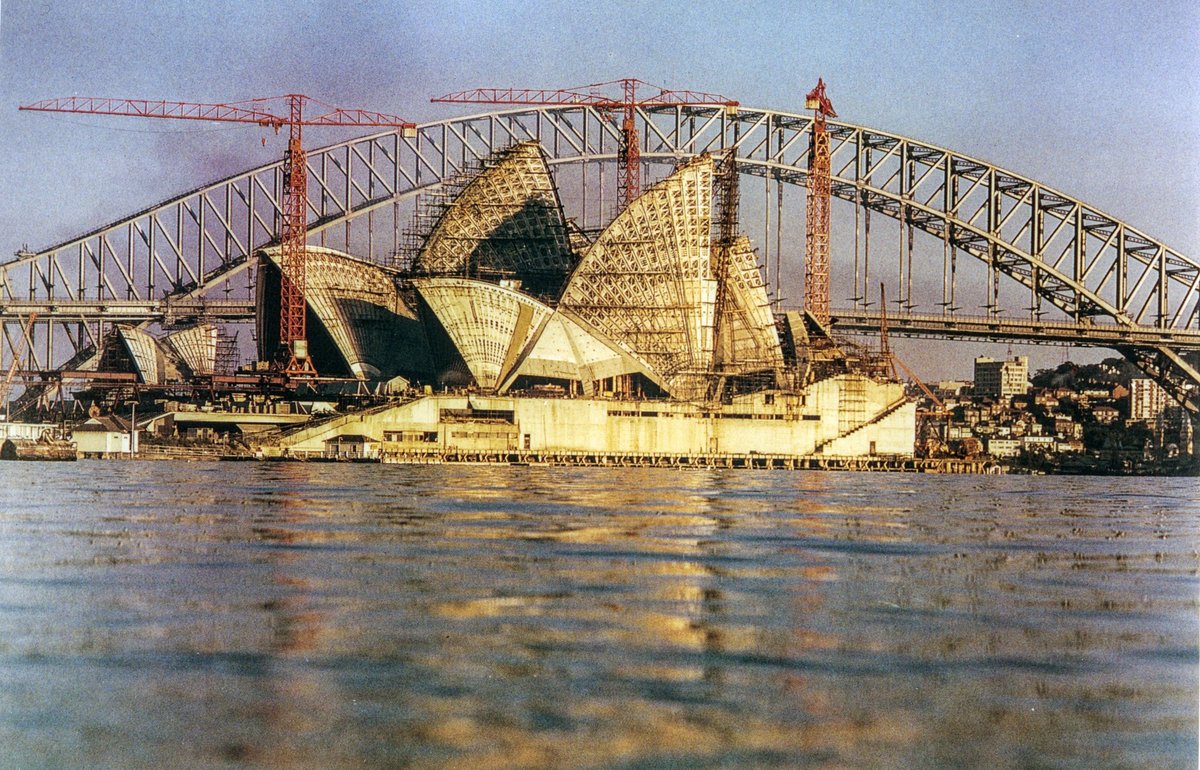 SYDNEY OPERA HOUSE under construction circa 1965, Sydney city centre (c. 1965)