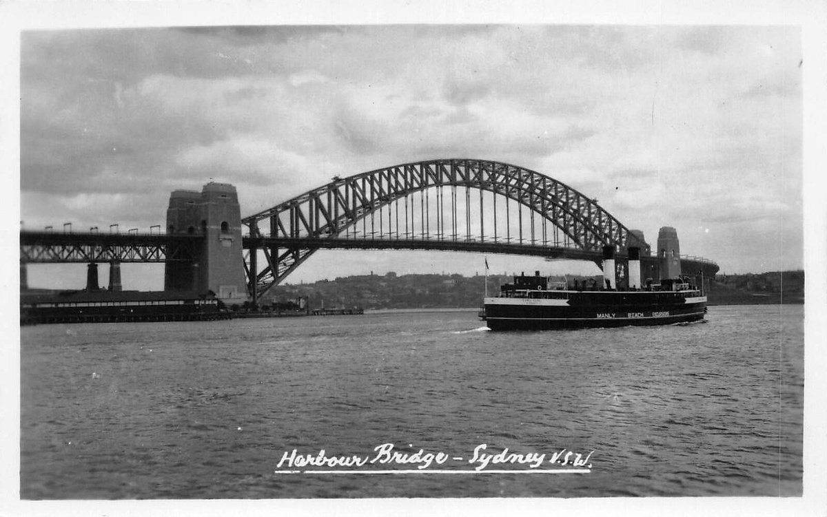 Sydney ferry CURL CURL at Sydney Cove 1930s, Circular Quay