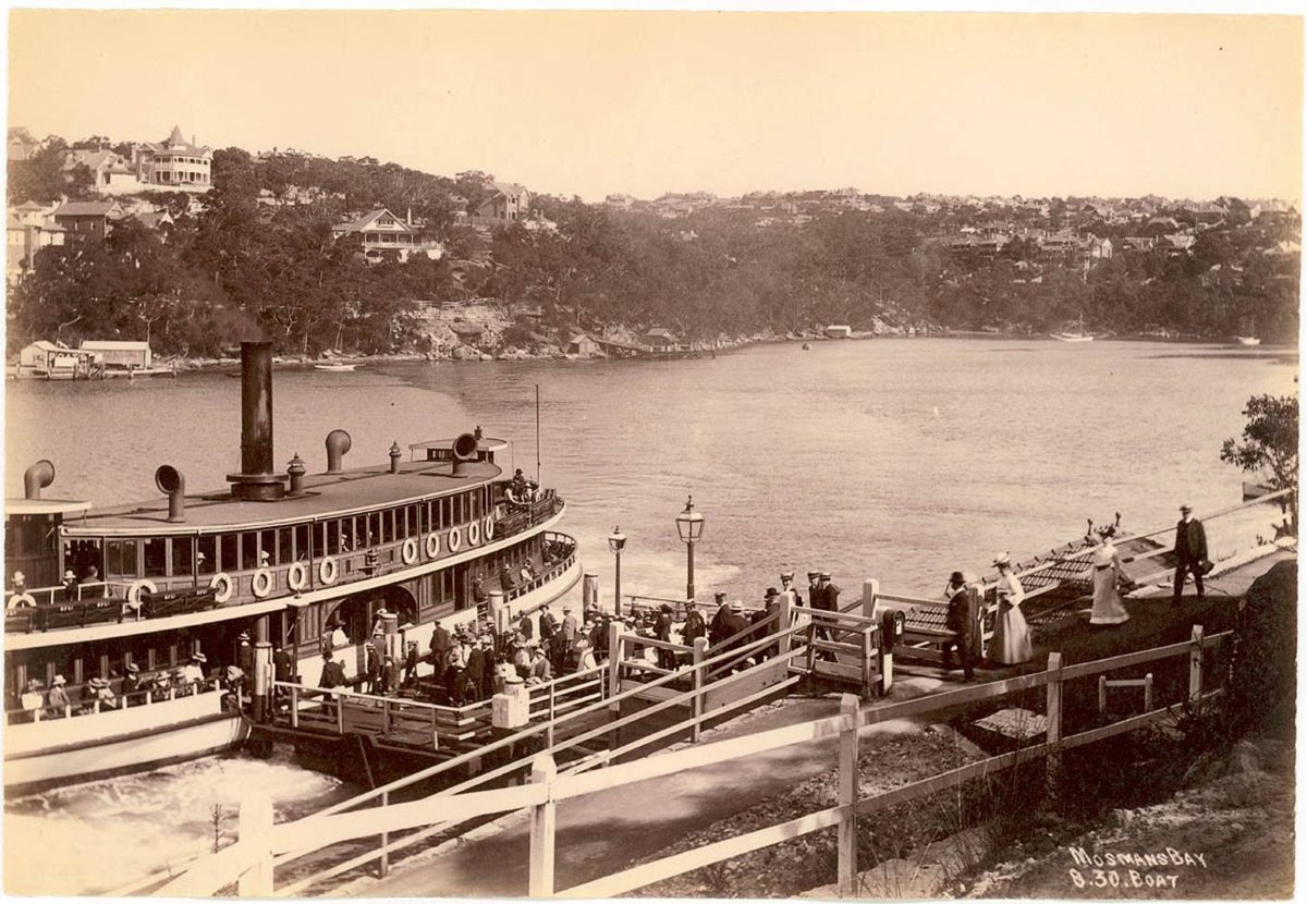 Sydney ferry KAREELA at Musgrave Street Wharf in Mosman Bay circa 1910 (c. 1910)