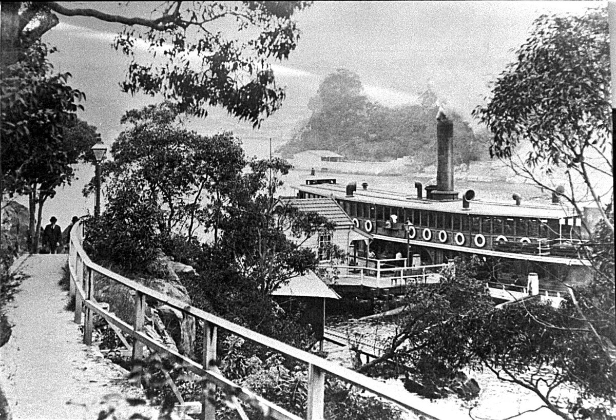 Old Cremorne Wharf and K class ferry Mosman Bay 1905