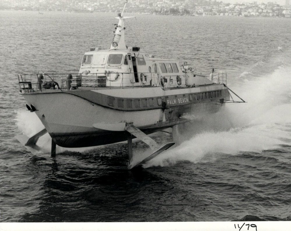Sydney hydrofoil ferry PALM BEACH on Sydney Harbour November 1979
