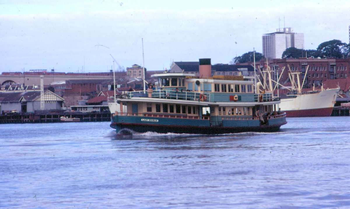 Sydney ferry LADY DENMAN September 1970, Sydney Harbour