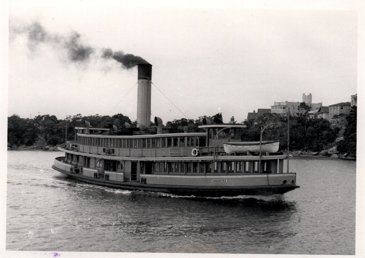Sydney ferry KANANGRA in Mosman Bay 1950s, Cremorne Point