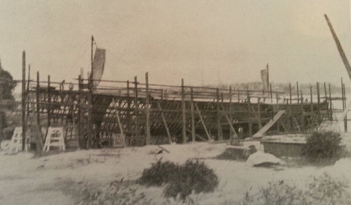 Sydney ferry BINNGARRA under construction at Clarkes Point Woolwich circa 1905 (c. 1905)