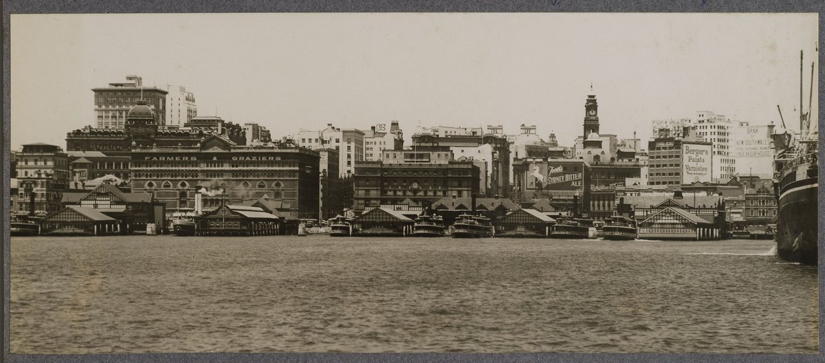 Sydney ferries at Circular Quay circa 1920s