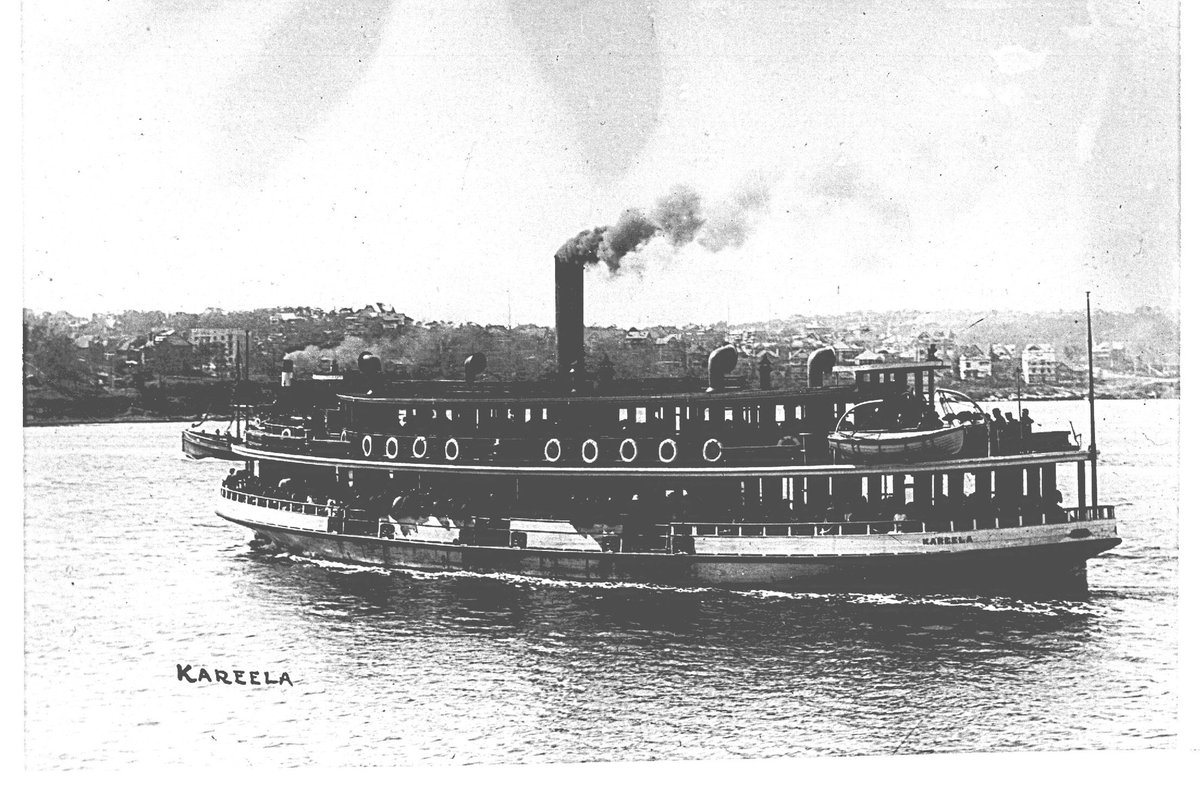 Sydney ferry KAREELA (1905 to 1959) passes Kirribilli 1920s