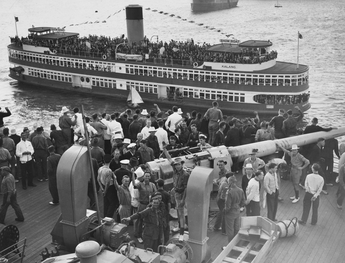 Sydney ferry KALANG as show boat circa 1940 (c. 1940)
