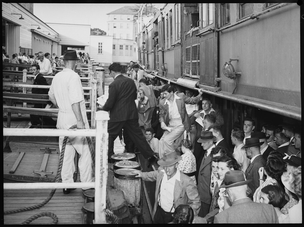 Sydney ferry SOUTH STEYNE at Manly Wharf 25 January 1952
