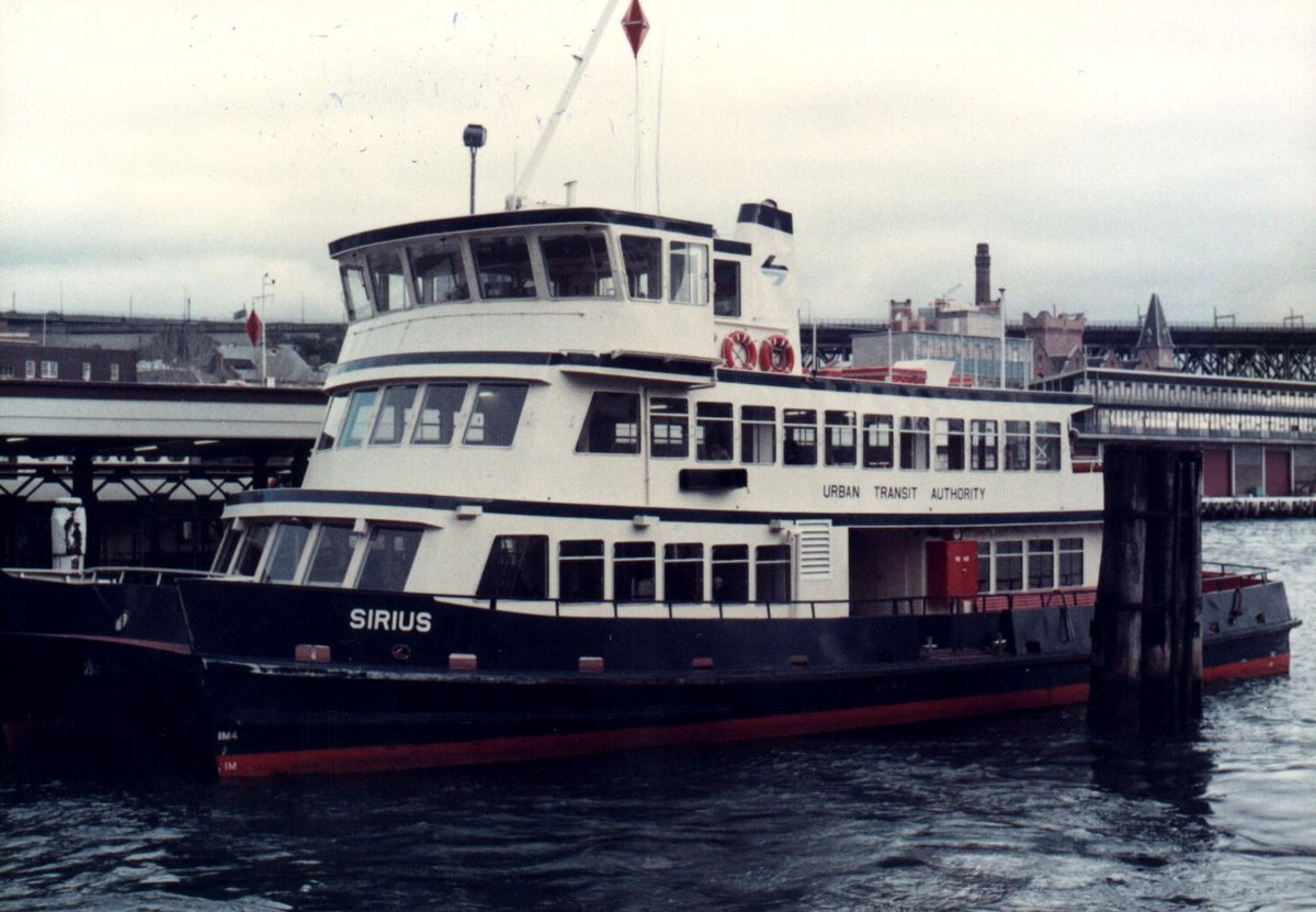 Sydney ferry SIRIUS at Circular Quay in her original livery 1985