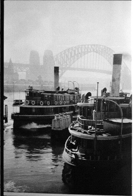 Sydney ferry KOOKOOBURRA arriving at Circular Quay 1930s