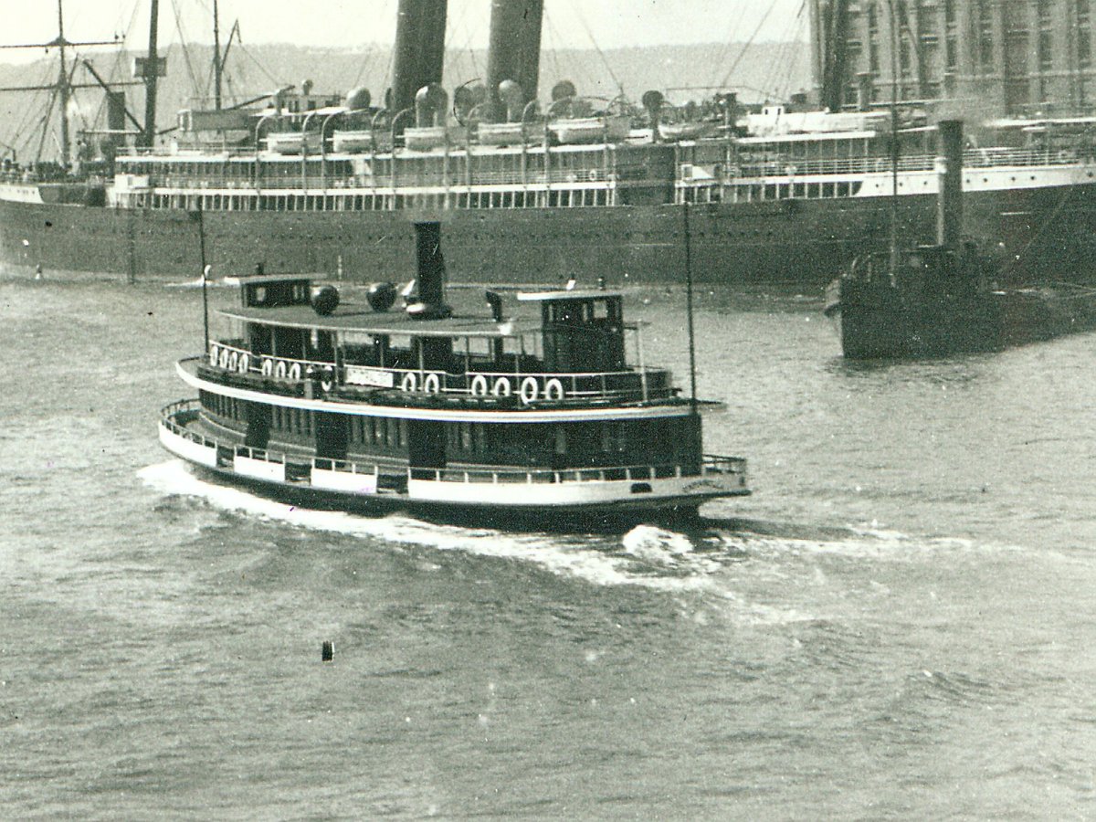 Sydney ferry CARABELLA later KARABELLA in Sydney Cove prior to 1916, Circular Quay (1897–1916)