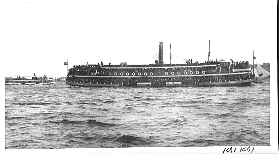 Sydney ferry KAI KAI at the sailing races circa 1920s