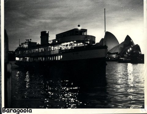 Sydney ferry BARAGOOLA berthing at Circular Quay June 1980