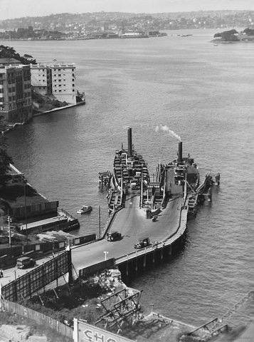 Sydney car ferries at KIRRIBILLI 1930 before the opening of the Sydney Harbour Bridge