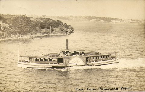 Sydney paddle steamer ferry probably LINCOLN, c. 1906