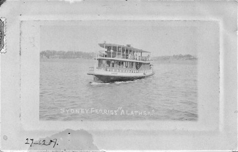 Sydney ferry ALEATHEA, c. 1904