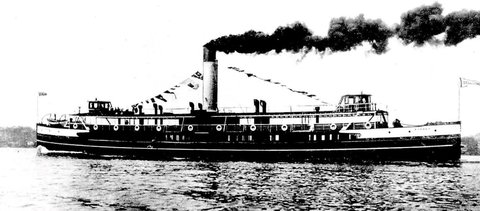 Sydney ferry BELLUBERA on her trials, 1910