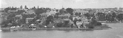 Blackwattle Bay foreshore circa 1900, c. 1900