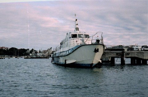 Sydney hydrofoil ferry DEE WHY laid up, 1987