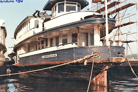 Sydney ferry KAMERUKA laid up, 1984