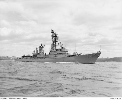 HMAS Perth departs Sydney for Vietnam duty, 1967