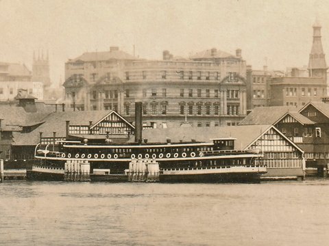 Sydney Ferry KURAMIA at Circular Quay, c. 1920